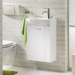 FM Omarica pod umivalnikom, 44x60x24 cm, Leva, Bela