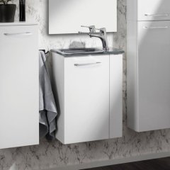 FM Omarica pod umivalnikom, 44x60x24 cm, Leva, Bela