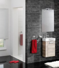 FM Omarica pod umivalnikom, 44x60x24 cm, Desna, Graueiche
