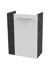 FM Omarica pod umivalnikom, 44x60x24 cm, Desna, Dark-Oak/Bela