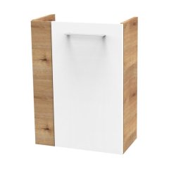 FM Omarica pod umivalnikom, 44x60x24 cm, Desna, Ast-Eiche/Bela
