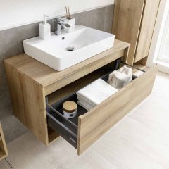 FM Natura Kopalniški set omarica z umivalnikom + omarica z ogledalom