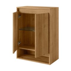 FM Natura Set Omarica z umivalnikom + ogledalo z omarico + visoka omara + midi omara, 5 delni