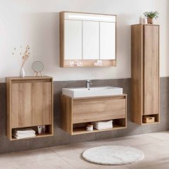 FM Natura Set Omarica z umivalnikom + ogledalo z omarico + visoka omara + midi omara, 5 delni