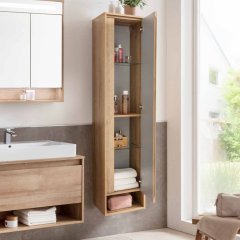 FM Natura Set Omarica z umivalnikom + ogledalo z omarico + visoka omara + midi omara, 5 delni