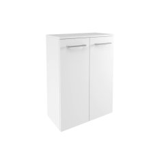 VERONA Midi omara s košem, 2 vrata, 602x826x320, Bela/Bela