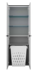 FLAIR Visoka omara s košem, 4 vrata, 628x1633x320, Bela