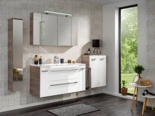 LUXOR Midi omara s košem, 2 vrata, 602x826x320, Steinesche/Bela