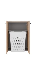 B.STYLE Midi omara s košem, 2 vrata, 602x825x320, Sandeiche/Sandeiche