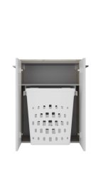 B.STYLE Midi omara s košem, 2 vrata, 602x825x320, NatureOak/Bela