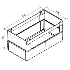Posoda za shranjevanje, plastika, 226x105x130 Antracit