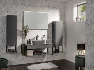 NEW YORK LED ogledalo 1000 x 680 x 35 mm črna mat