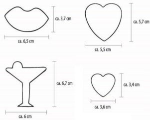 ZENKER Modelčki za piškote LOVE 4 kosi