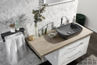 NEW YORK umivalnik iz keramike 500 x 118 x 310 mm siva