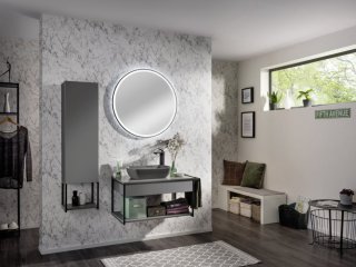 NEW YORK umivalnik iz keramike 500 x 118 x 310 mm siva