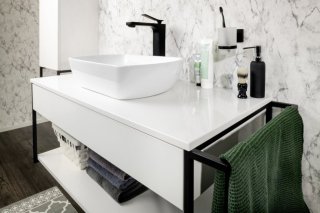 NEW YORK umivalnik iz keramike 500 x 118 x 310 mm bela