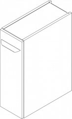 LUXOR spodnja omara, leva 200 x 603 x 450 mm, srebrno siva