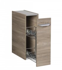 LUXOR spodnja omara - izvlečna 200 x 603 x 450 mm, srebrno siva