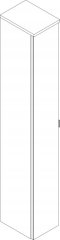 LUXOR visoka omara z ogledalom, desna 202 x 1396 x 265 mm