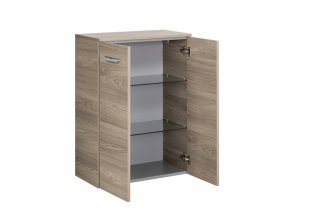 LUXOR dvojna midi omara 602 x 826 x 320 mm, srebrno siva