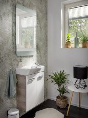 FM Keramični umivalnik bel desno