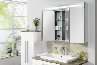 TWINDY ogledalo z omarico 110 x 78,5 x 16,5 cm bela