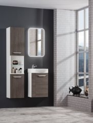 FM Mini-keramični umivalnik 45x10.5x32cm bel, DESNI