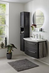 FM Steklena polica 800x125mm, 2 nosilca