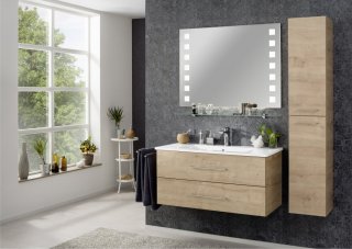 FM Steklena polica 1000x125mm, 2 nosilca