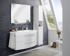 FM Steklena polica 1000x125mm, 2 nosilca