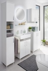 FM Steklena polica 600x125mm, 2 nosilca