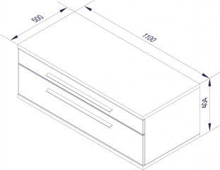 STANFORD omara pod umivalnikom 1100 x 404 x 500 mm Nature Oak