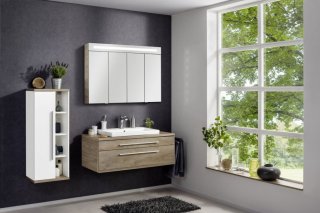 STANFORD midi omara leva 418 x 1060 x 320 mm bela/ Nature Oak