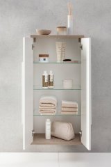 STANFORD dvojna midi omara 502 x 1060 x 320 mm bela/Nature Oak