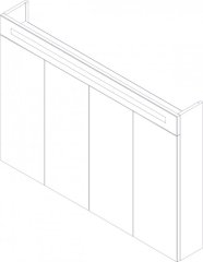 TWINDY ogledalo z omarico 110 x 78,5 x 16,5 cm Nature Oak