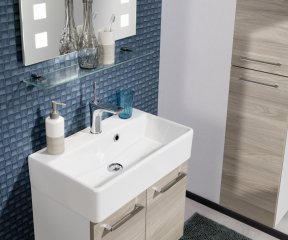 FM umivalnik iz keramike 60x14x35 cm, Bela