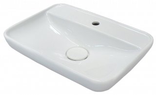 HYPE umivalnik iz keramike 600 x 145 x 425 mm bela