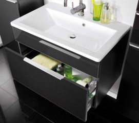 DOMINO umivalnik iz litega marmorja 800 x 170 x 500 mm bela