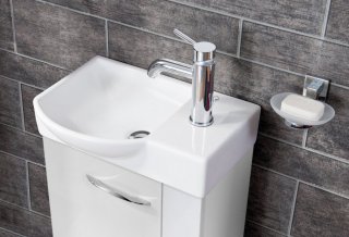 FM Mini-keramični umivalnik 45x10.5x32cm bel, LEVI