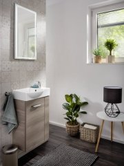 FM Mini-keramični umivalnik 45x10.5x32cm bel, LEVI