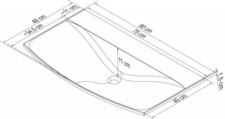 FM LUGANO umivalnik iz litega marmorja bel