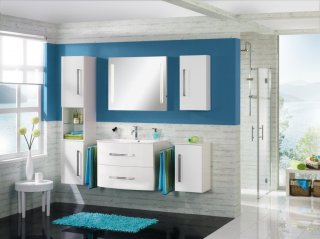 FM LUGANO umivalnik iz litega marmorja bel