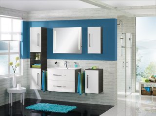 FM LUGANO umivalnik iz litega marmorja bel