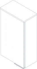 FM KARA zgornja viseča leva omarica 70x40x22cm, Bela