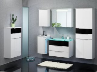 FM KARA zgornja viseča leva omarica 70x40x22cm, Bela