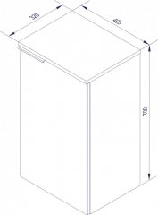 FM KARA spodnja desna omarica 70x40x22cm, Bela