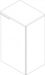 FM KARA spodnja desna omarica 70x40x22cm, Bela