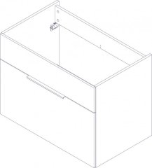 KARA omara pod umivalnikom 792 x 587 x 488 mm 1 predal, Antracit