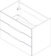 KARA omara pod umivalnikom 792 x 587 x 488 mm 2 predala, Antracit