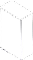 FM KARA zgornja viseča desna omarica 70x40x22cm, Chess